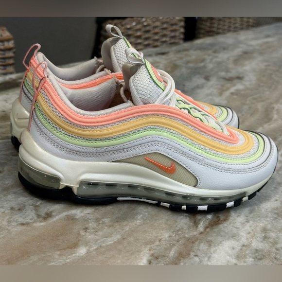 Women’s NIKE Air Max 97 Melon tint/Barely volt/Atomic pink. Size 5.5 - Picture 2 of 11